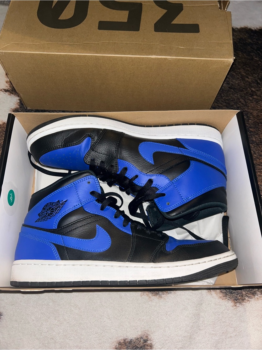 Nike Air Jordan 1 Mid - Black / Royal Blue